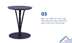 Bàn cafe D50 màu đen -BCF 62