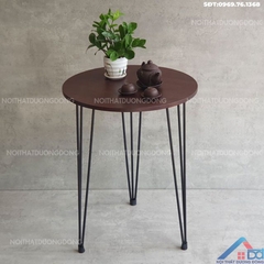 Bộ bàn ghế cafe hình tròn chân sắt -BGCF 30