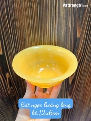 Combo bộ 10 bát ngọc hoàng long vàng, ngọc onyx xanh