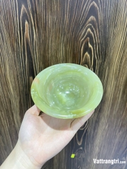 Combo bộ 10 bát ngọc hoàng long vàng, ngọc onyx xanh