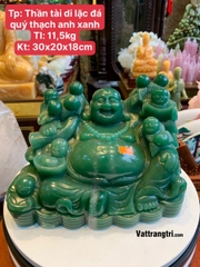 Thần tài di lặc đá quý thạch anh xanh 30cm