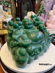 Thần tài di lặc đá quý thạch anh xanh 30cm