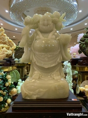 Thần tài di lặc ngọc onyx xanh 63cm