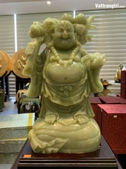 Thần tài di lặc ngọc onyx xanh 66cm