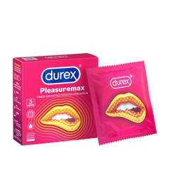 Hộp 3 chiếc bao cao su Durex Pleasuremax