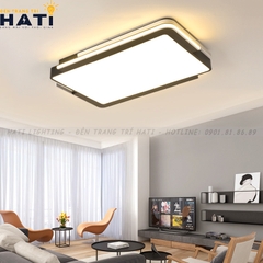 Đèn ốp trần led Akina viền đen