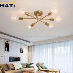 Đèn ốp decor Hasu màu xi vàng