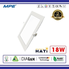 Đèn âm trần vuông siêu mỏng MPE SPL 18w ánh sáng trắng/vàng/dimmer