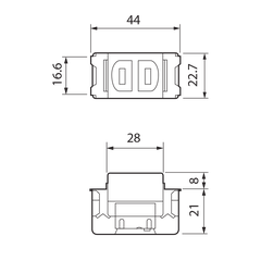 Ổ cắm đơn (Dùng cho phích cắm dẹp)