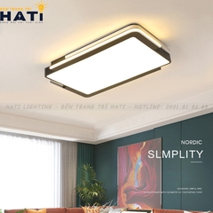 Đèn ốp trần led Akina viền đen