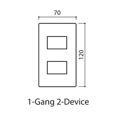 Mặt 2 thiết bị - Có nắp che mưa