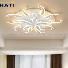 Đèn ốp trần led đàn cá bơi lội 15 cánh