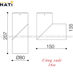 Đèn rọi ngồi Carina 9w/16w