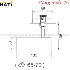 Đèn rọi âm trần Pluto 7w/15w