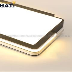 Đèn ốp trần led Akina viền đen