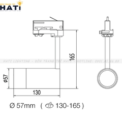 Đèn rọi ngồi Binica vỏ đen