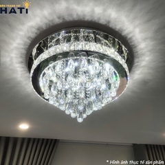 Đèn ốp trần pha lê tròn Hemilly