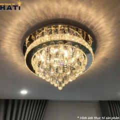 Đèn ốp trần pha lê tròn Hemilly