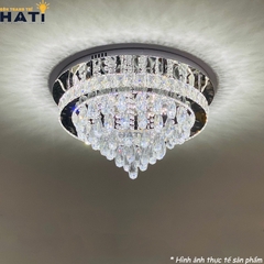 Đèn ốp trần pha lê tròn Hemilly