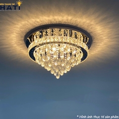 Đèn ốp trần pha lê tròn Hemilly