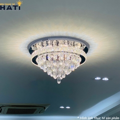 Đèn ốp trần pha lê tròn Hemilly