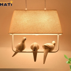 Đèn thả decor 3 chú chim đậu