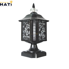 Đèn trụ cổng cao Belly màu đen