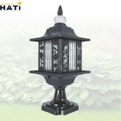 Đèn trụ cổng cao Rosite màu đen