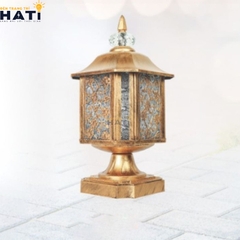 Đèn trụ cổng cao Belly màu vàng