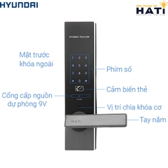 Khóa thông minh Hyundai HDL-6200SK mở khóa thẻ từ