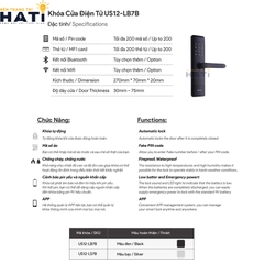 Khoá cửa điện tử Adel US12-LB7B