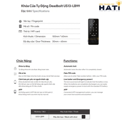 Khoá cửa tự động Adel US13-LB99