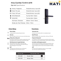 Khoá vân tay Adel US13 - LB7B/LS7B