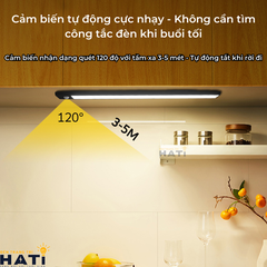 Led thanh cảm biến gắn kệ, tủ, giường