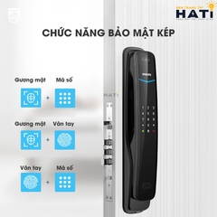 Khóa vân tay Philips DDL702-8HWS mở khóa gương mặt