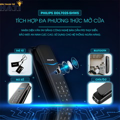 Khóa vân tay Philips DDL702E-5HWS
