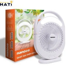 Quạt sạc Nanoco NRF6310W màu trắng