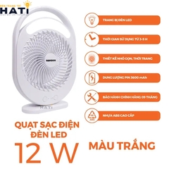 Quạt sạc Nanoco NRF6310W màu trắng