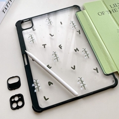 Case, bao da Ipad CHILL WITH TATTY in hình có khay đựng bút, mặt lưng chống ố chống sốc