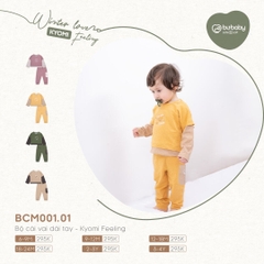 Bộ cài vai dài tay Bu Baby Kyomi Feeling cho trẻ từ 6 đến 24 tháng BCM001.01