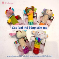 Gấu bông lục lạc cầm tay JJOVCE cho trẻ từ 0M+