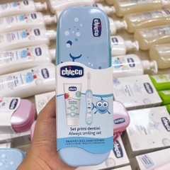 Bộ chăm sóc răng miệng Chicco 3 in 1 Chicco (Hình Bướm hoa, hình Cá xanh)