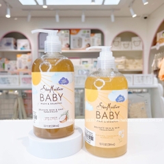 Gel tắm gội Shea Moisture Baby hữu cơ Wash & Shampoo 384ml 0M+ (Yến mạch gạo, Dừa, Hoa cúc)