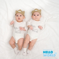 Gift Set Bu Baby Bambus Hello World 0-3M Trắng