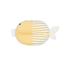Gối sơ sinh nhân đôi vỏ gối La Pomme Baby Fish - Trắng vàng