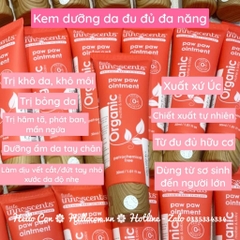 Kem đu đủ đa năng Organic Little innoscents 30ml paw paw ointment Úc cho trẻ từ 0 tháng