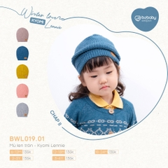 Mũ len tròn Bu baby - Kyomi Lennie (6-12M, 12-18M, 18-24M), (Họa tiết Hồng, Vàng, Ghi, Xanh Đậm, Be)