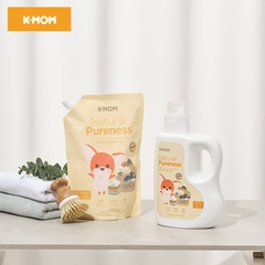 Nước xả vải cho trẻ sơ sinh Kmom dòng Organic Hàn Quốc (1300ml dạng túi, dạng chai 1700ml)