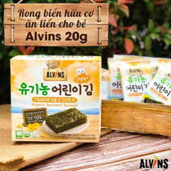 Rong biển Alvins hữu cơ tách muối cho bé 6 tháng 15g