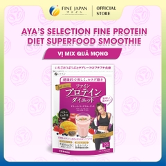 Bột Protein thực vật Aya’s Selection Protein Diet FINE JAPAN vị Mix quả mọng gói 325g